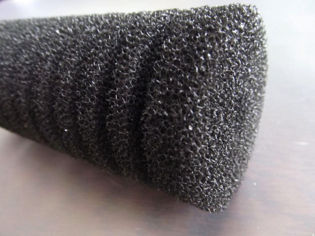 An aquarium sponge filter — the low-flow biological filter recommended for betta tanks where strong current is stressful.